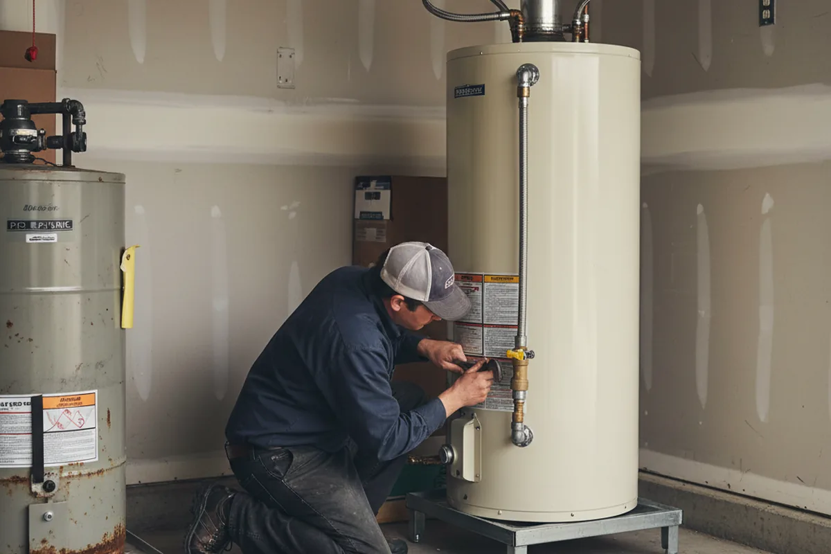 Water heater and shutoff valve replacement in Garrison